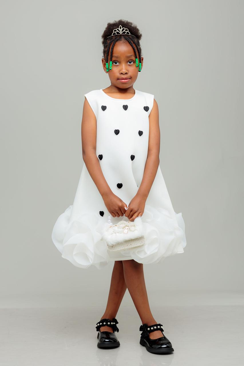 White heart party dress